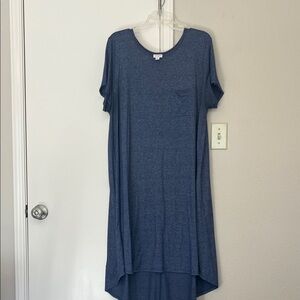 LuLaroe Julia dress Size 2X. Blue. Like new condition.